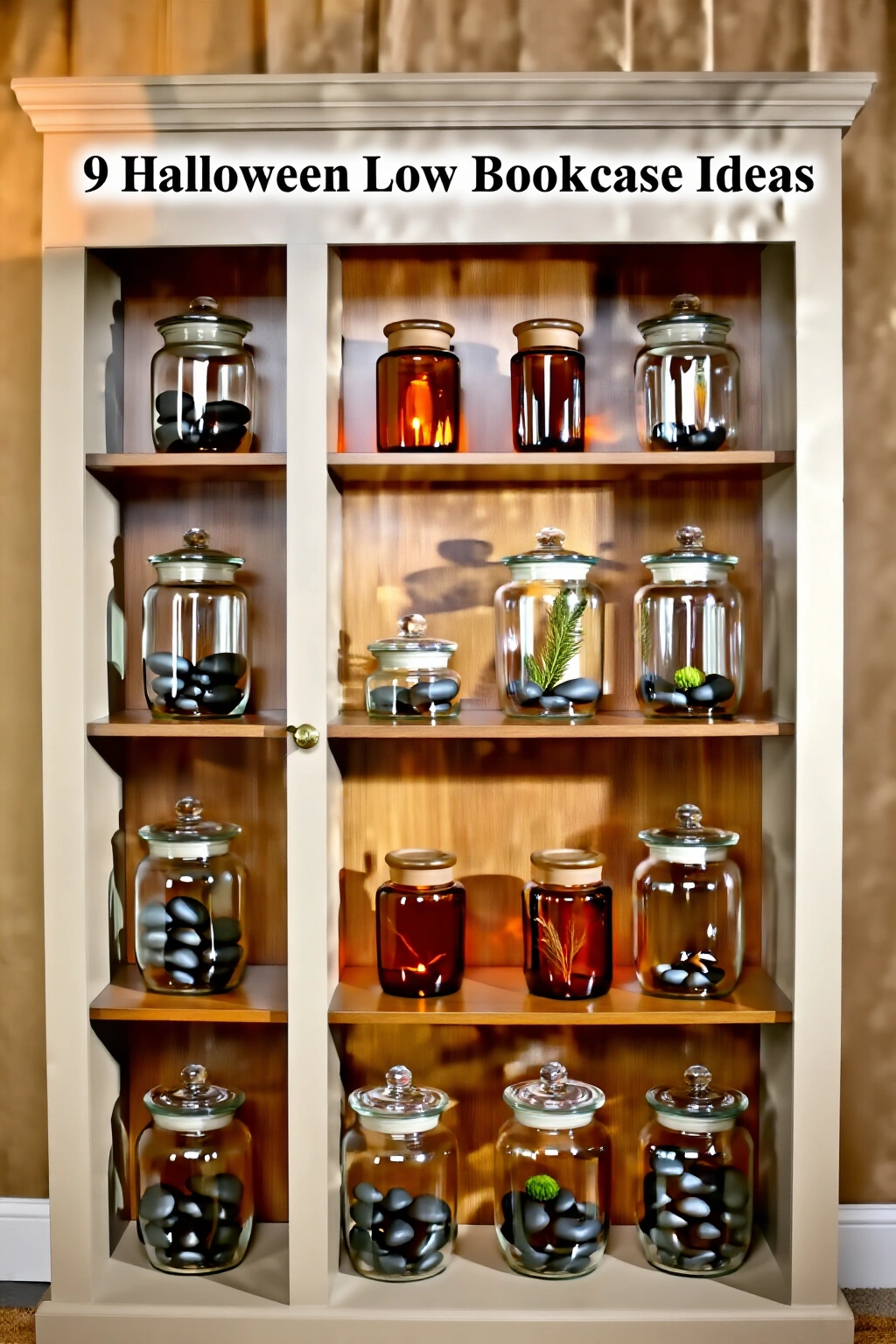 AI-created concept showing glass apothecary jars