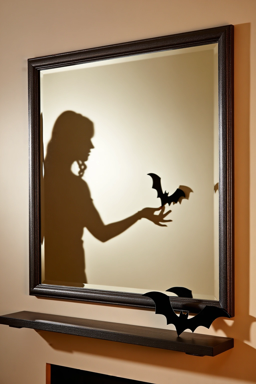 AI-created concept showing silhouette shadow play