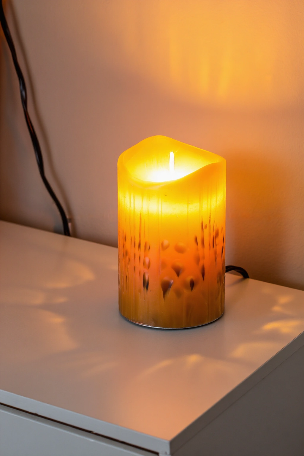 AI-created concept showing led flickering candle