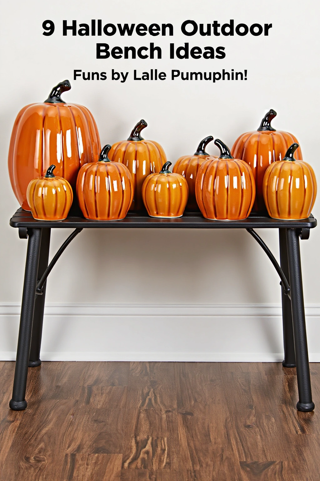 AI-created concept showing faux ceramic pumpkins