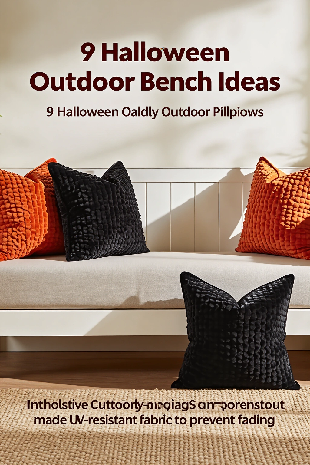 AI-created concept showing textured outdoor pillows