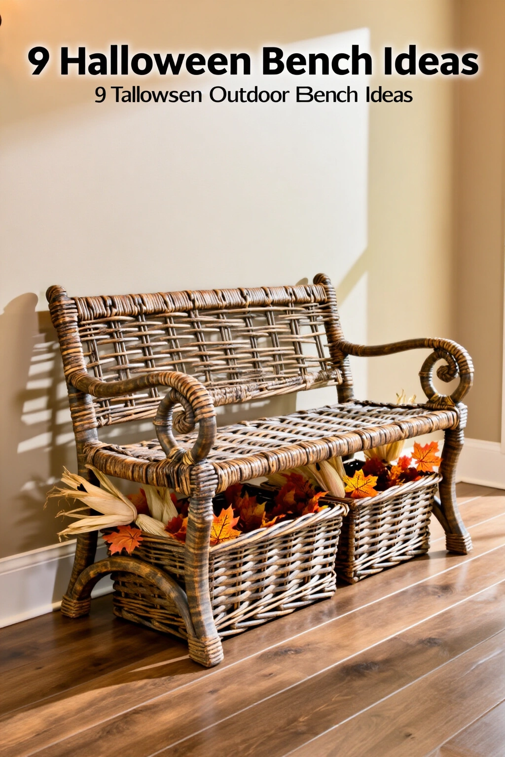 AI-created concept showing woven wicker baskets