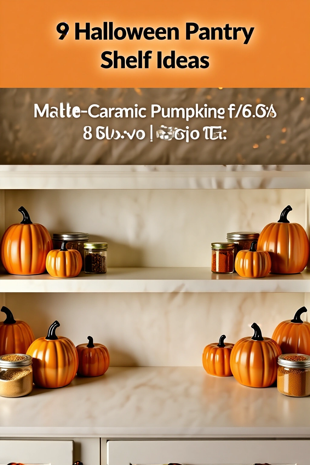 AI-created concept showing matte ceramic pumpkins