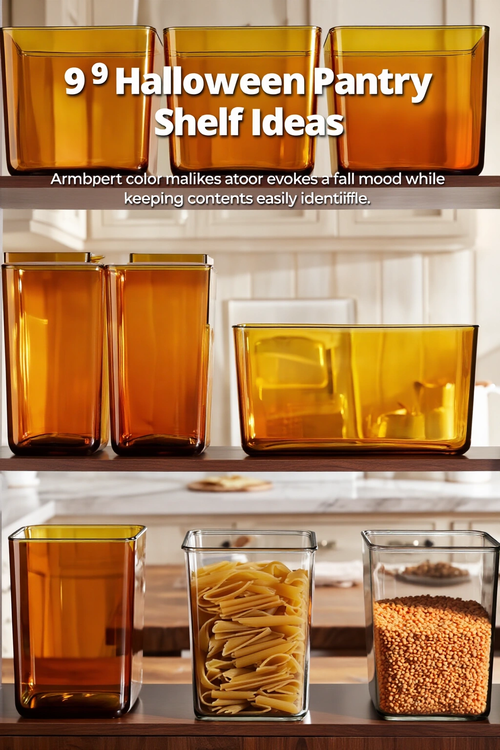 AI-created concept showing amber glass canisters