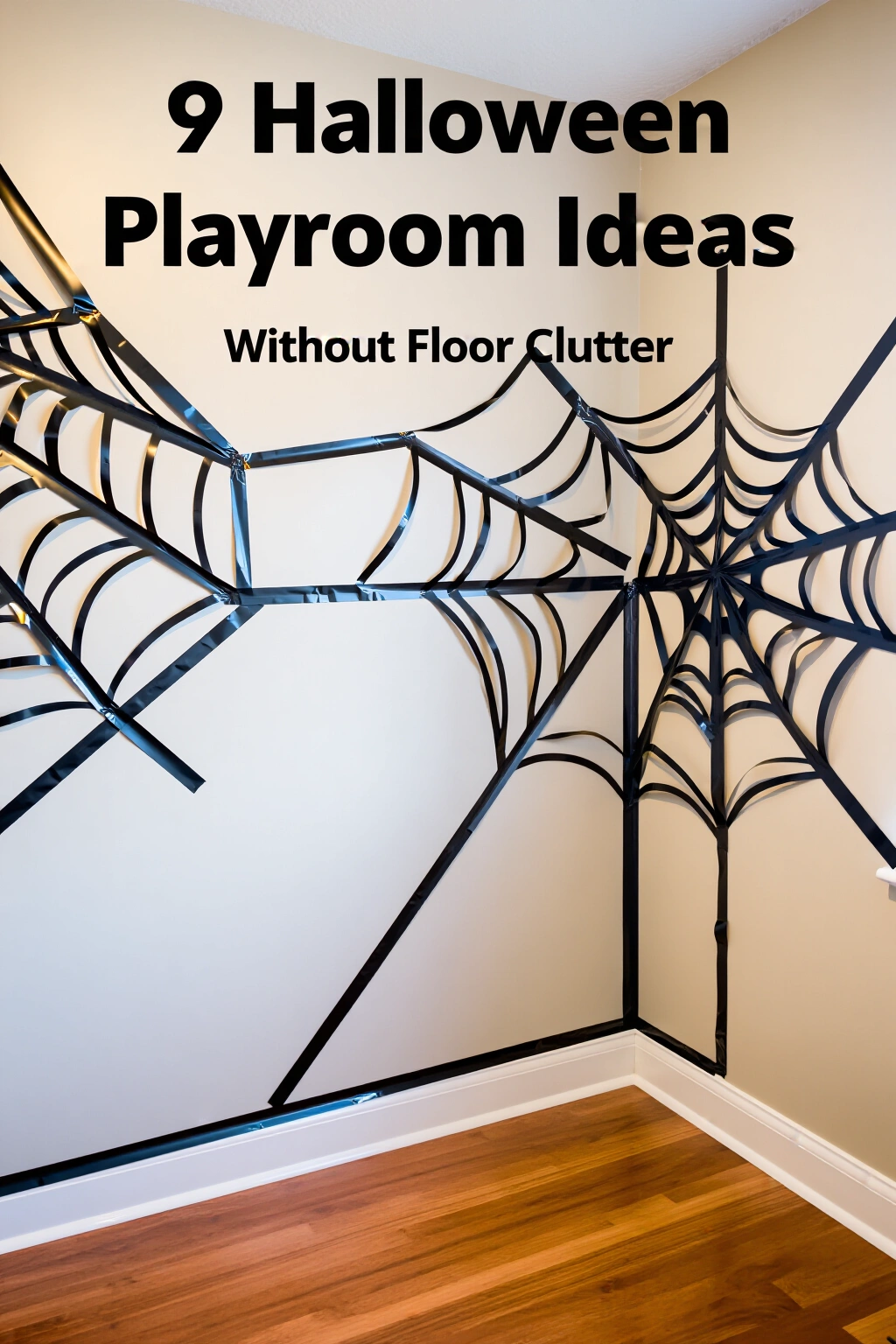 AI-created concept showing washi tape spider webs