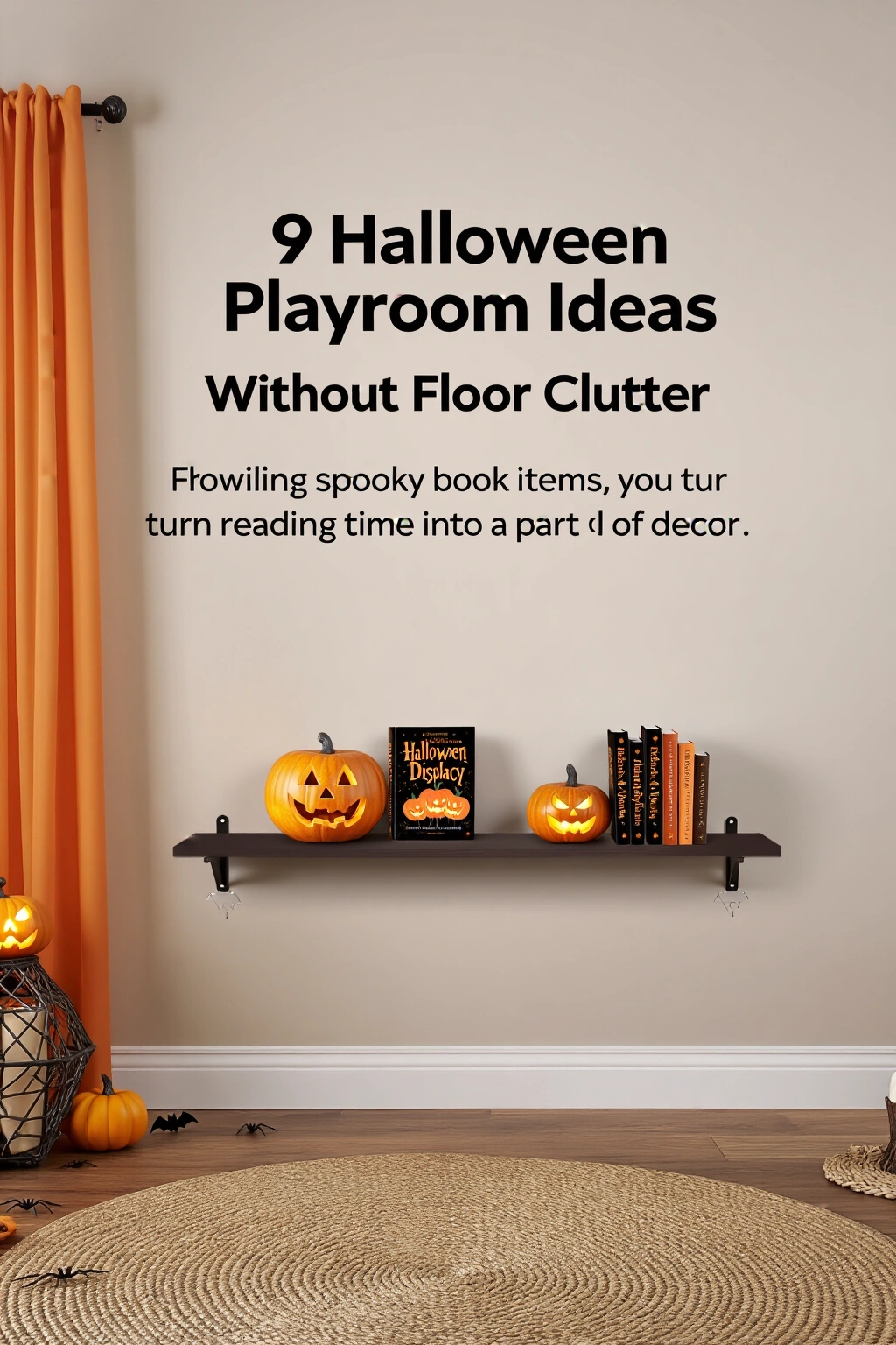 AI-created concept showing floating spooky book display