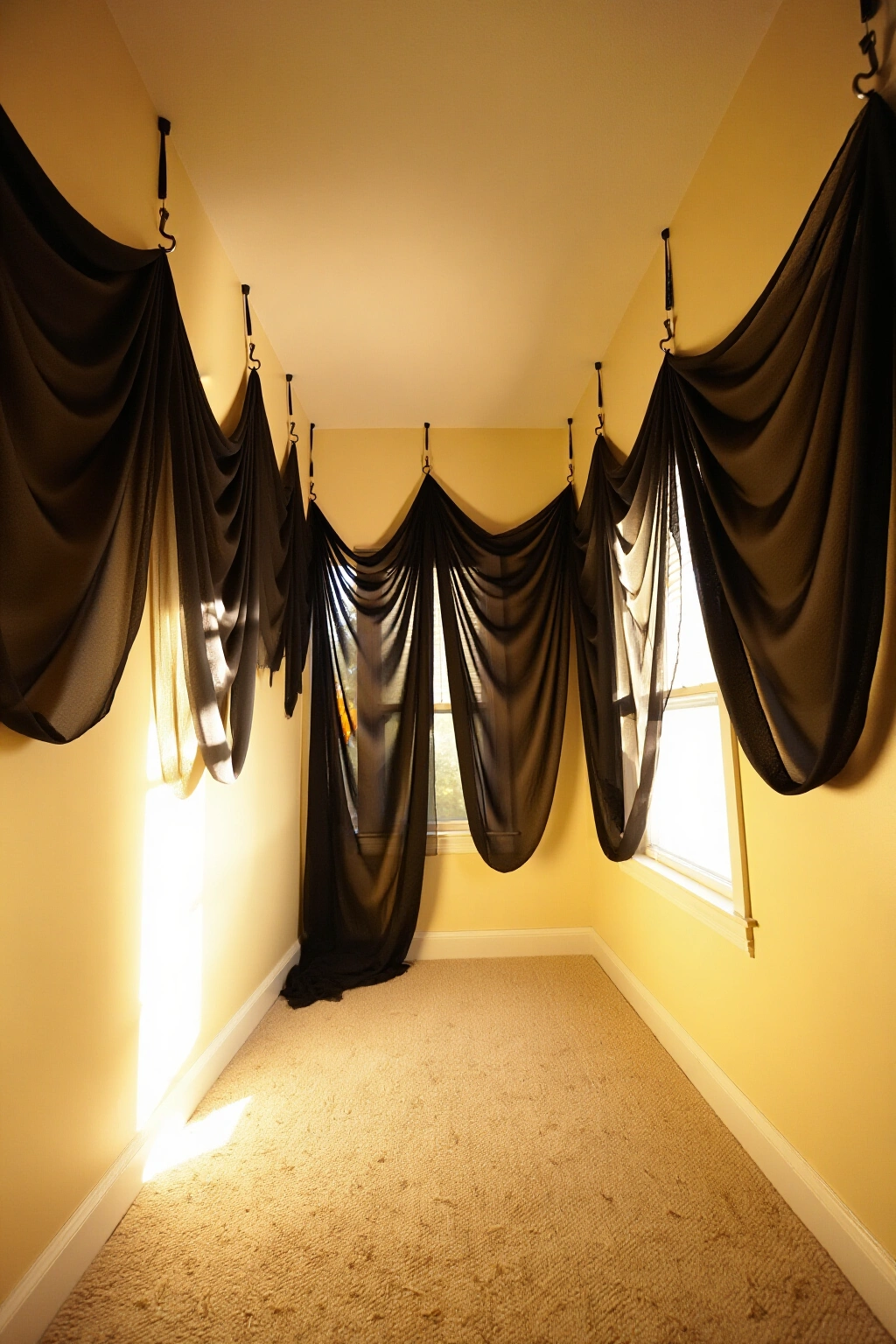 AI-created concept showing corner fabric draping