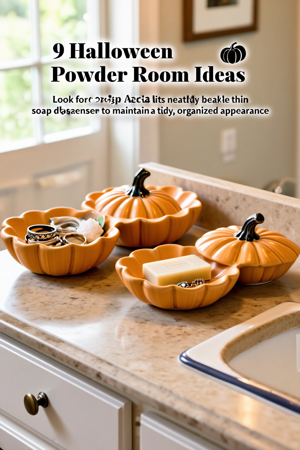 AI-created concept showing ceramic pumpkin trays