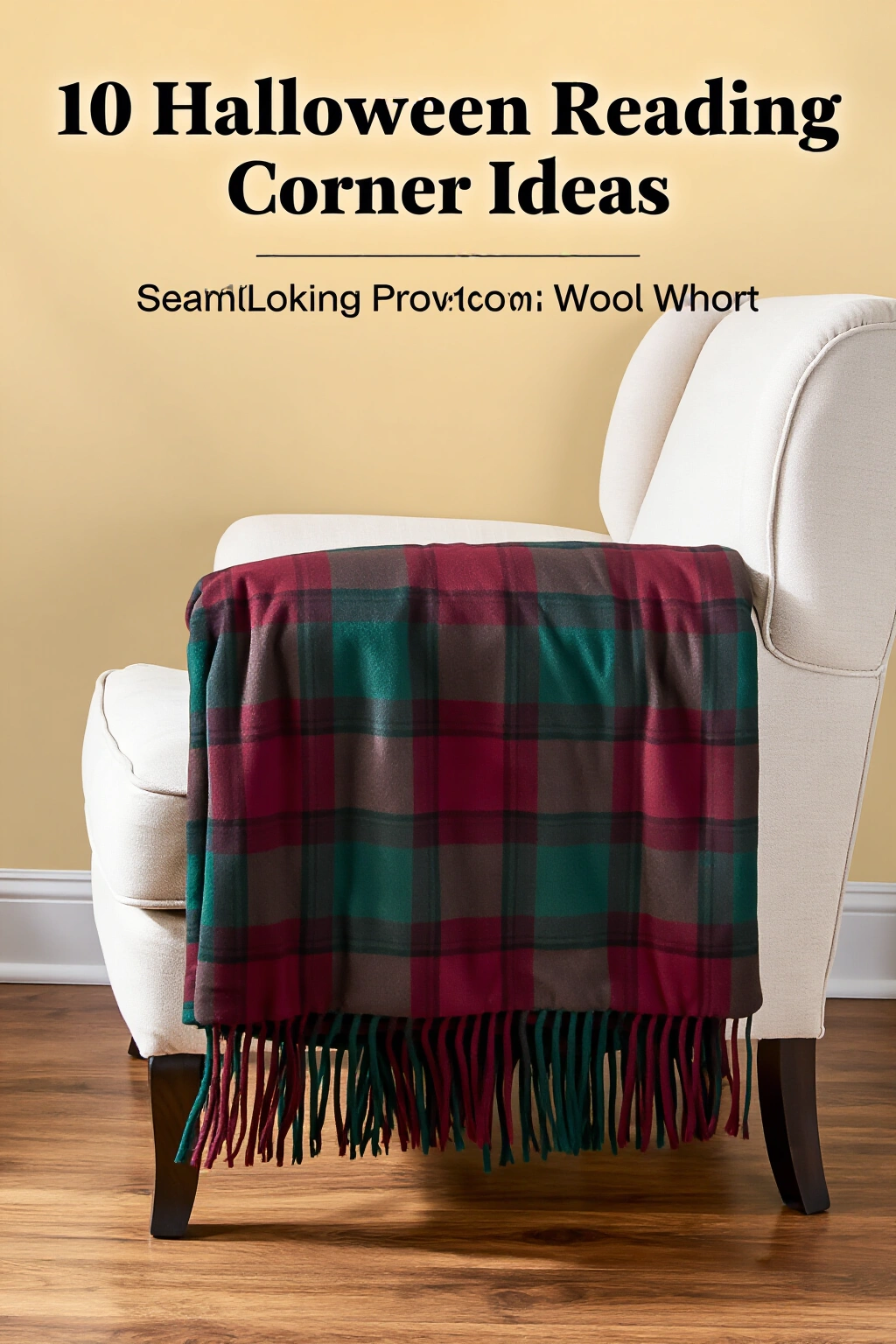 AI-created concept showing plaid wool throw
