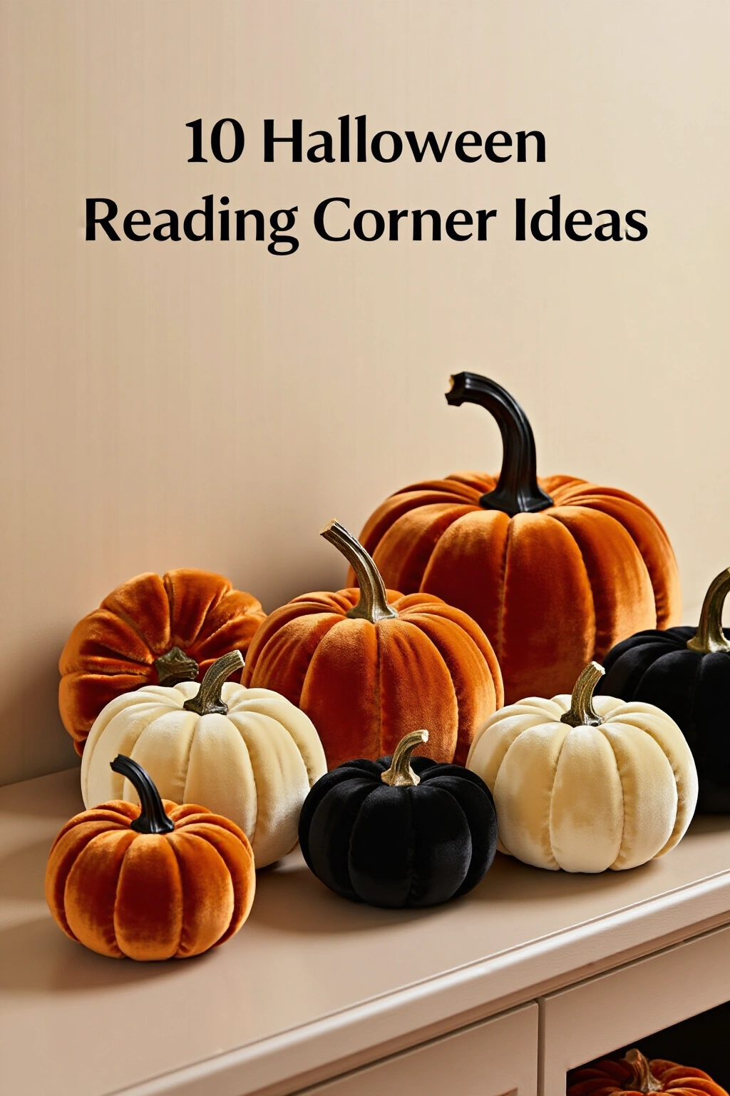 AI-created concept showing velvet pumpkin cluster
