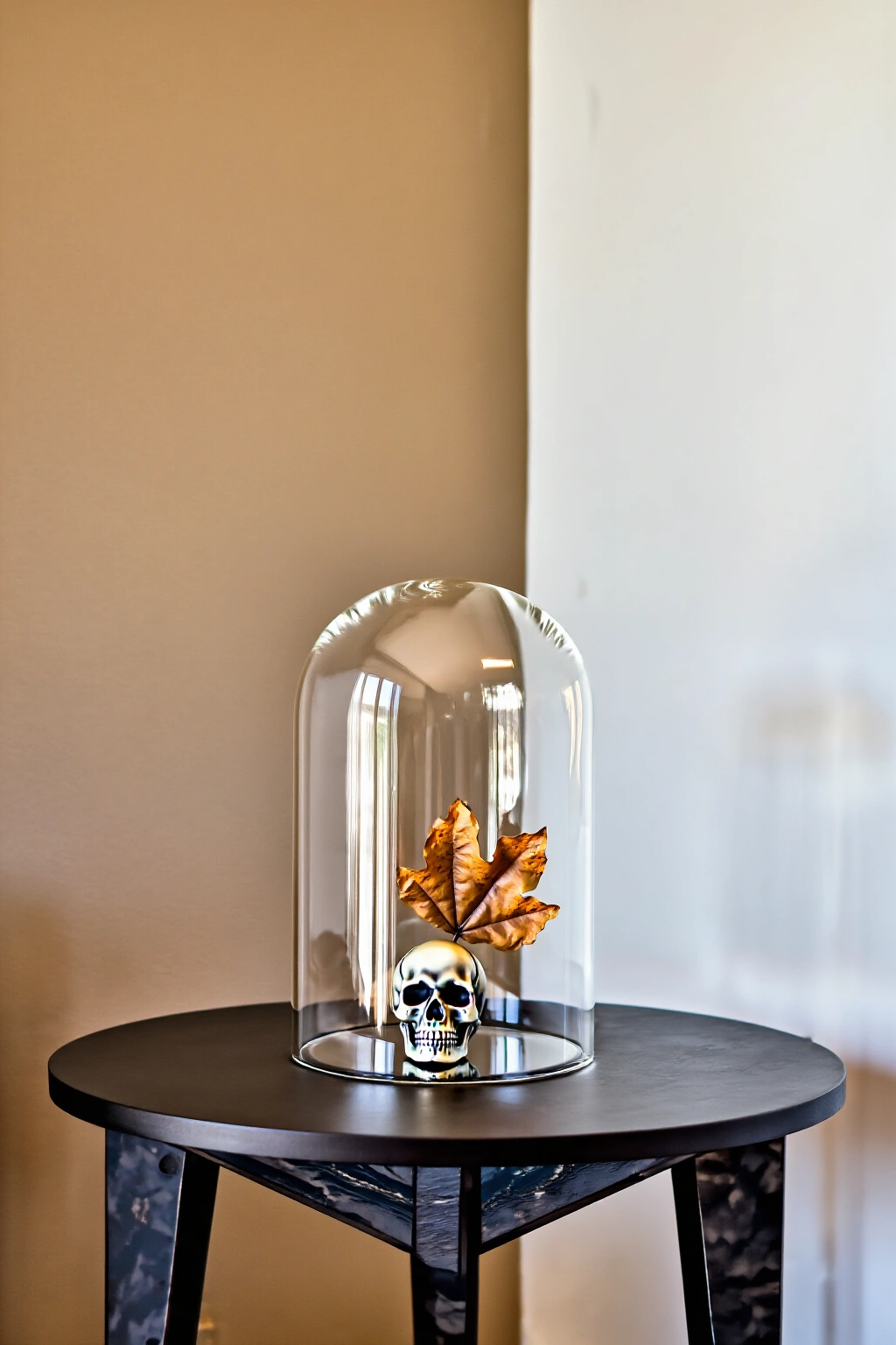AI-created concept showing miniature glass cloche
