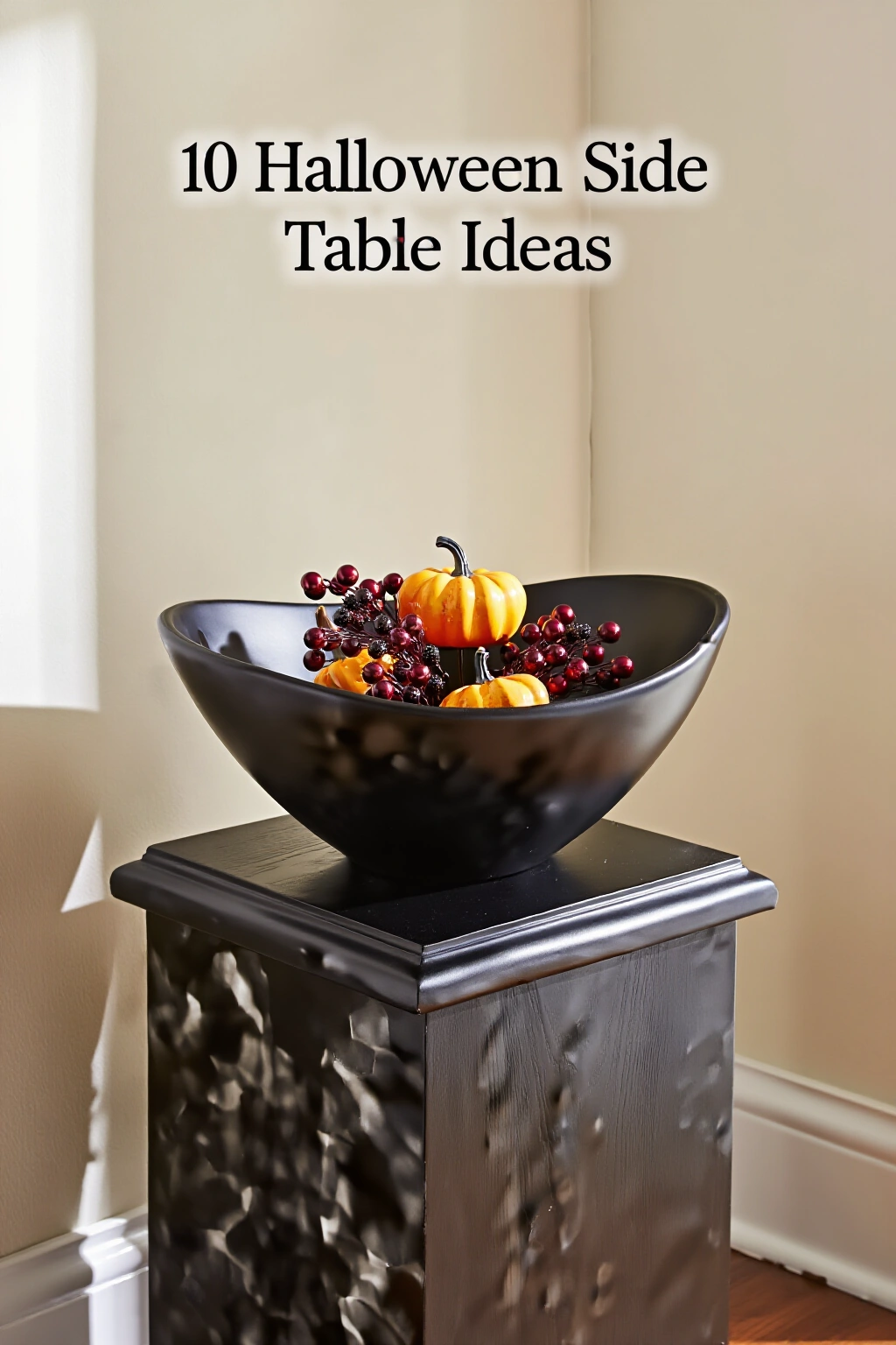 AI-created concept showing matte black decorative bowl