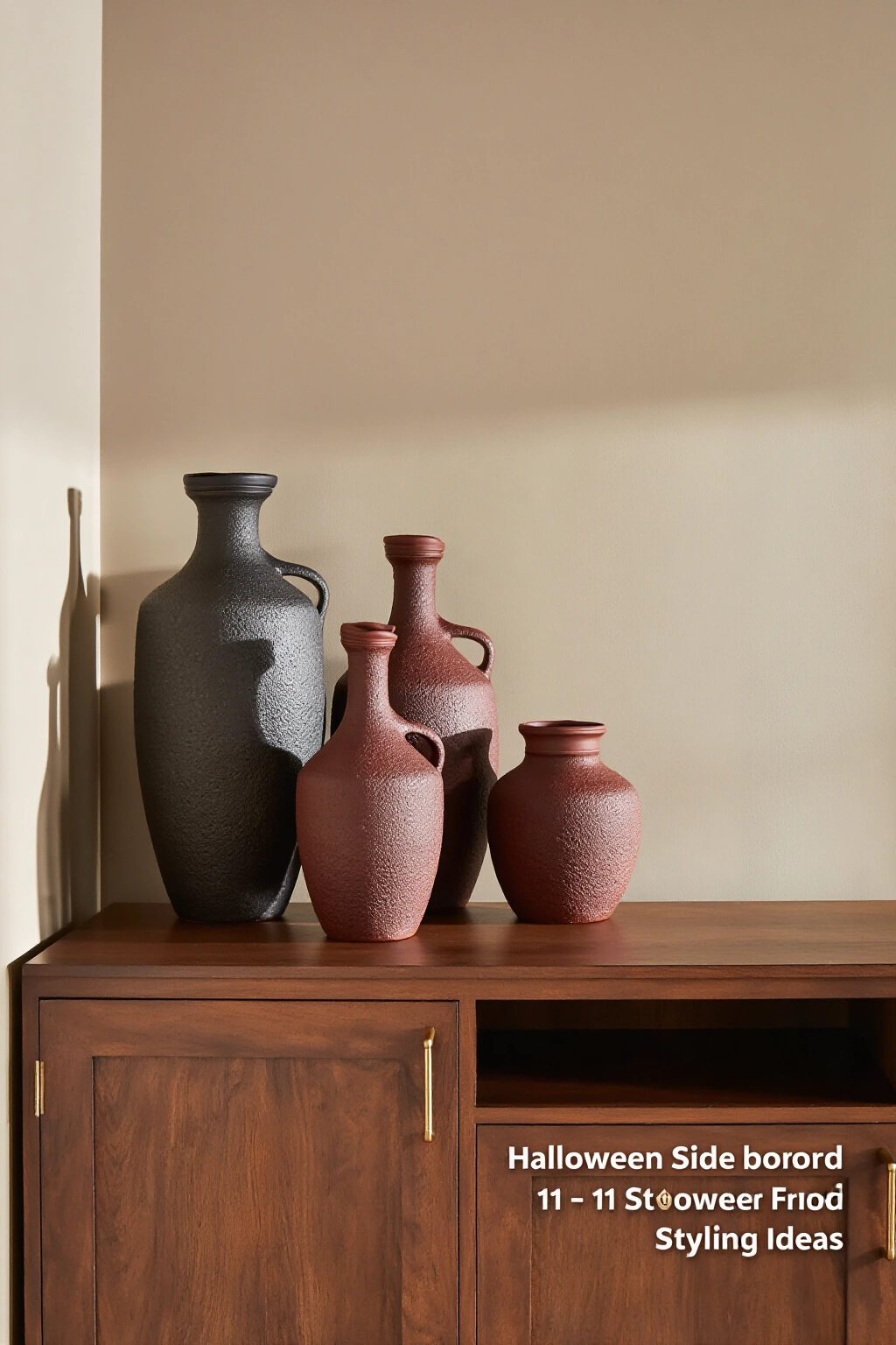 AI-created concept showing textured stoneware groupings