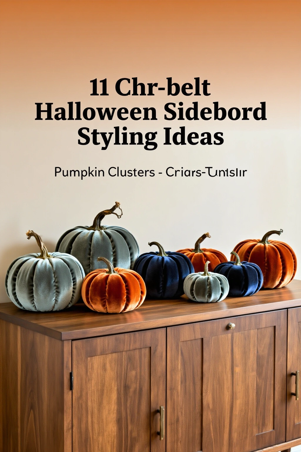 AI-created concept showing velvet pumpkin clusters