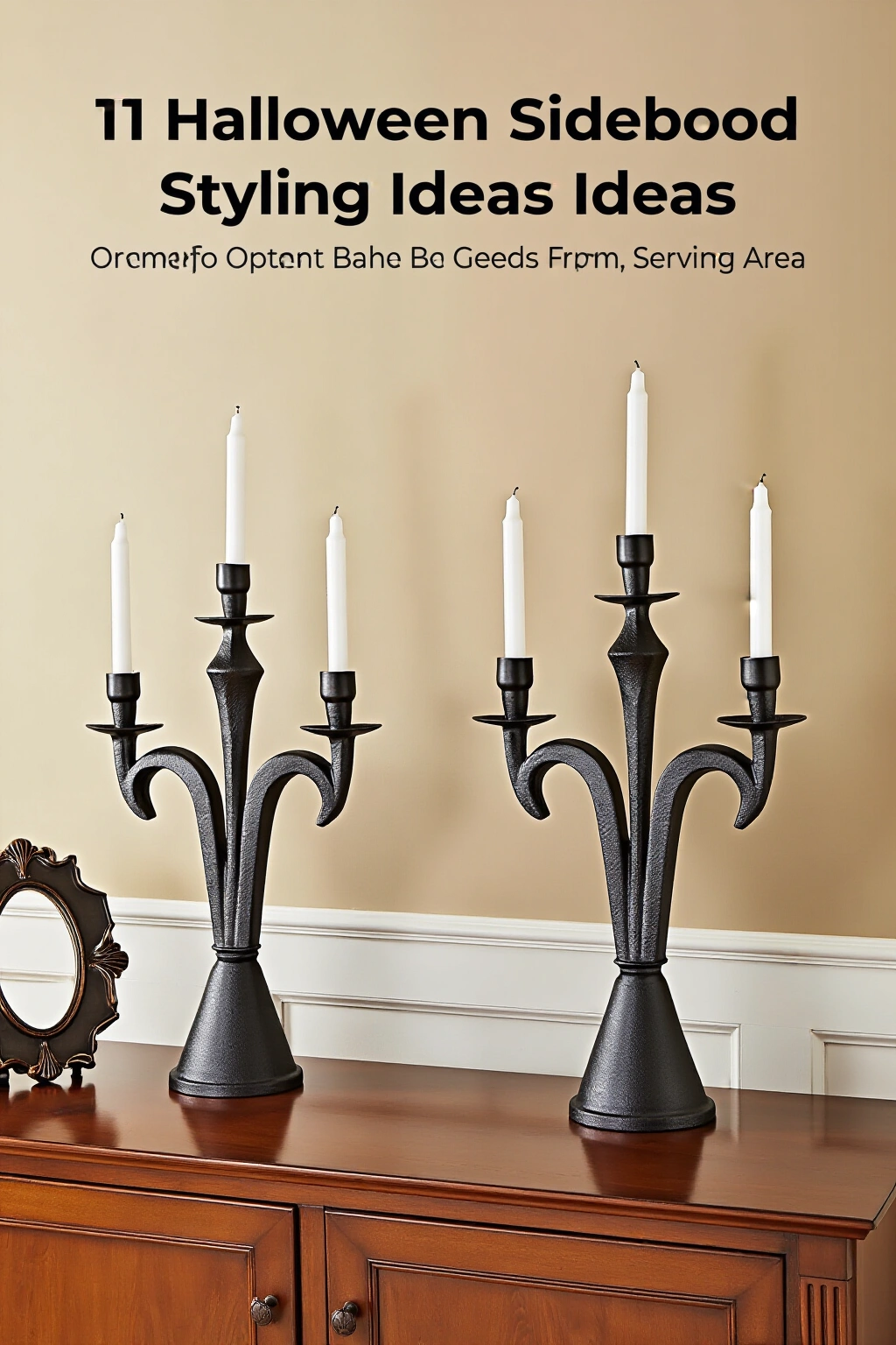 AI-created concept showing sculptural candelabras