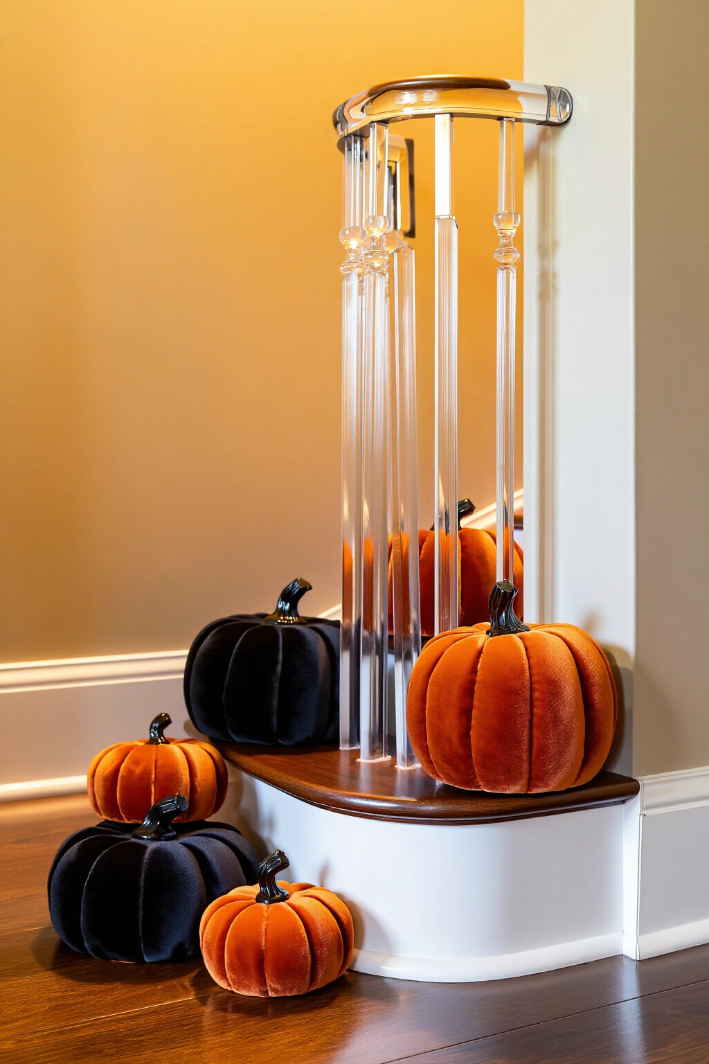 AI-created concept showing velvet pumpkin groupings