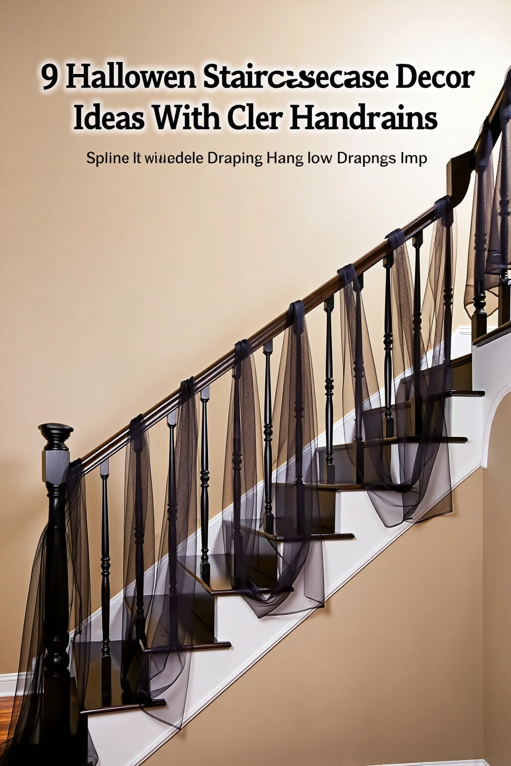AI-created concept showing tulle spindle draping