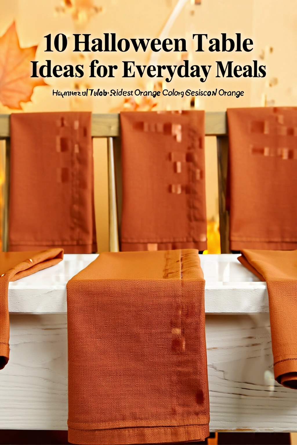 AI-created concept showing burnt orange linen napkins