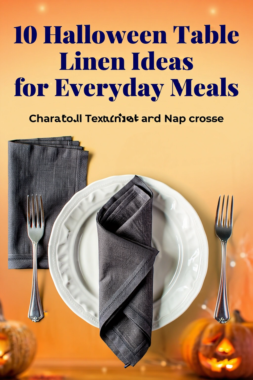 AI-created concept showing charcoal grey textured napkins