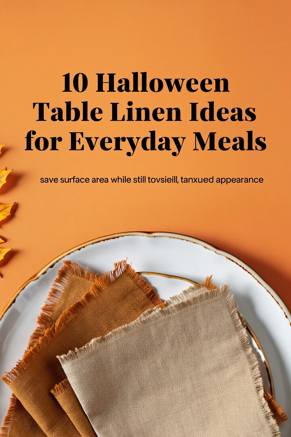 AI-created concept showing distressed edge linen napkins