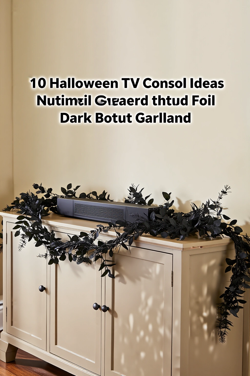 AI-created concept showing dark botanical garland