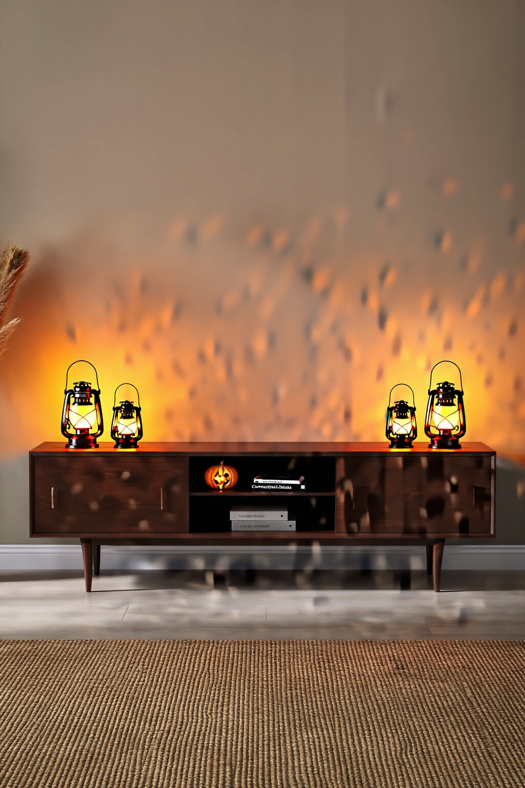 AI-created concept showing led lanterns