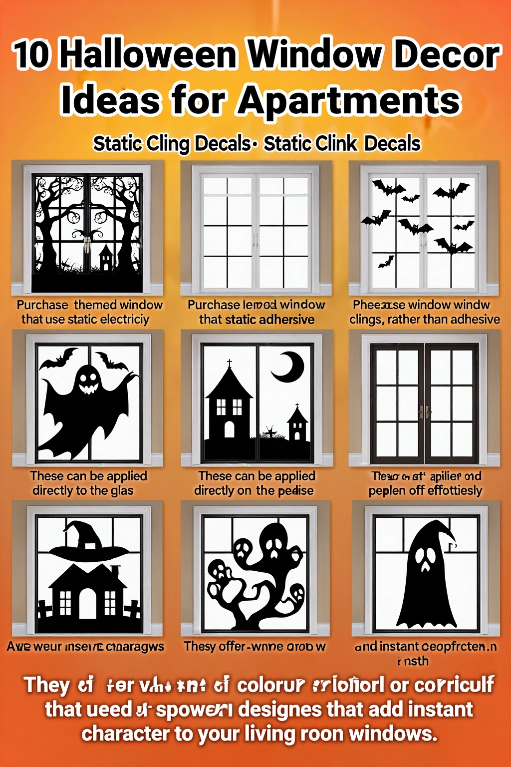 AI-created concept showing static cling decals