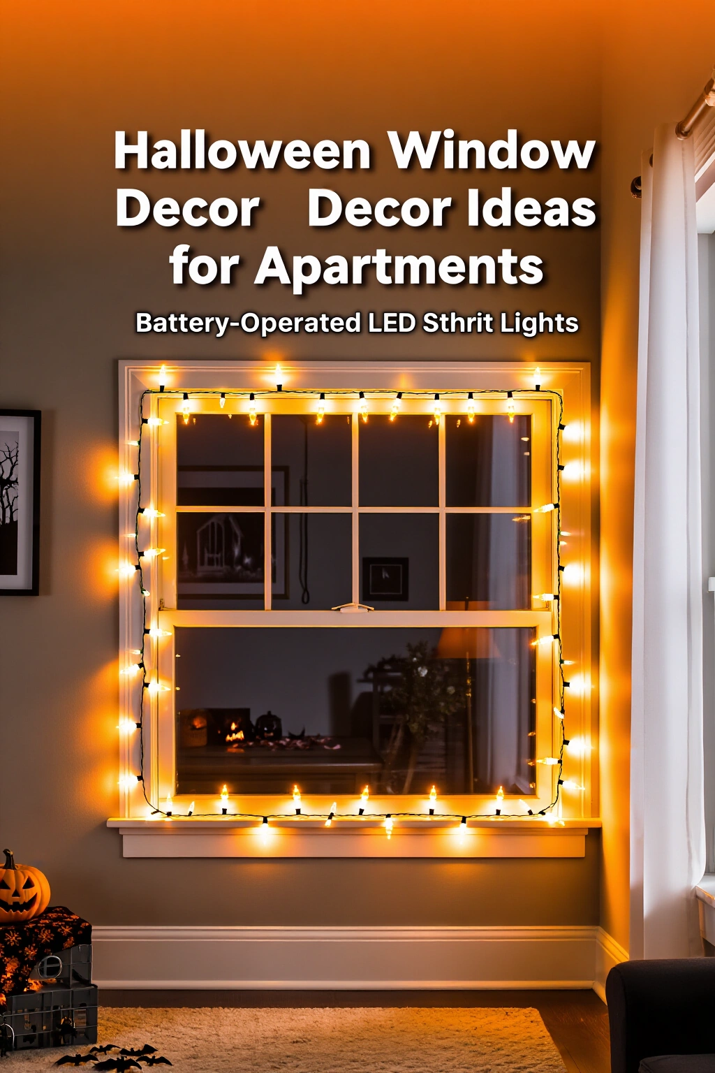 AI-created concept showing battery-operated led string lights