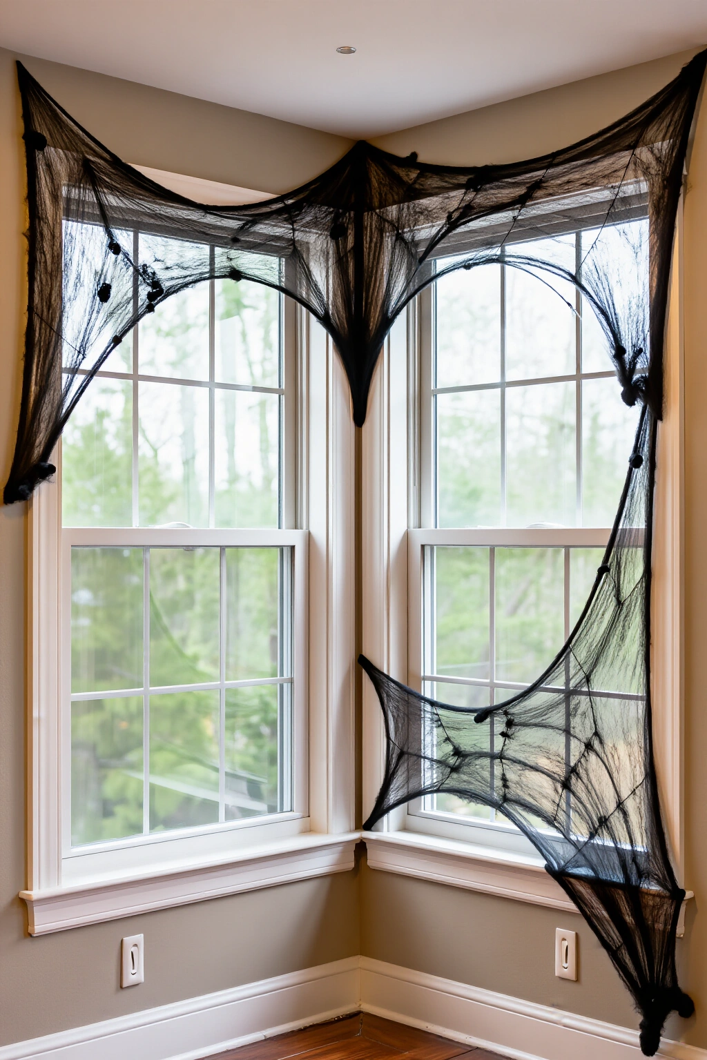 AI-created concept showing faux cobweb accents