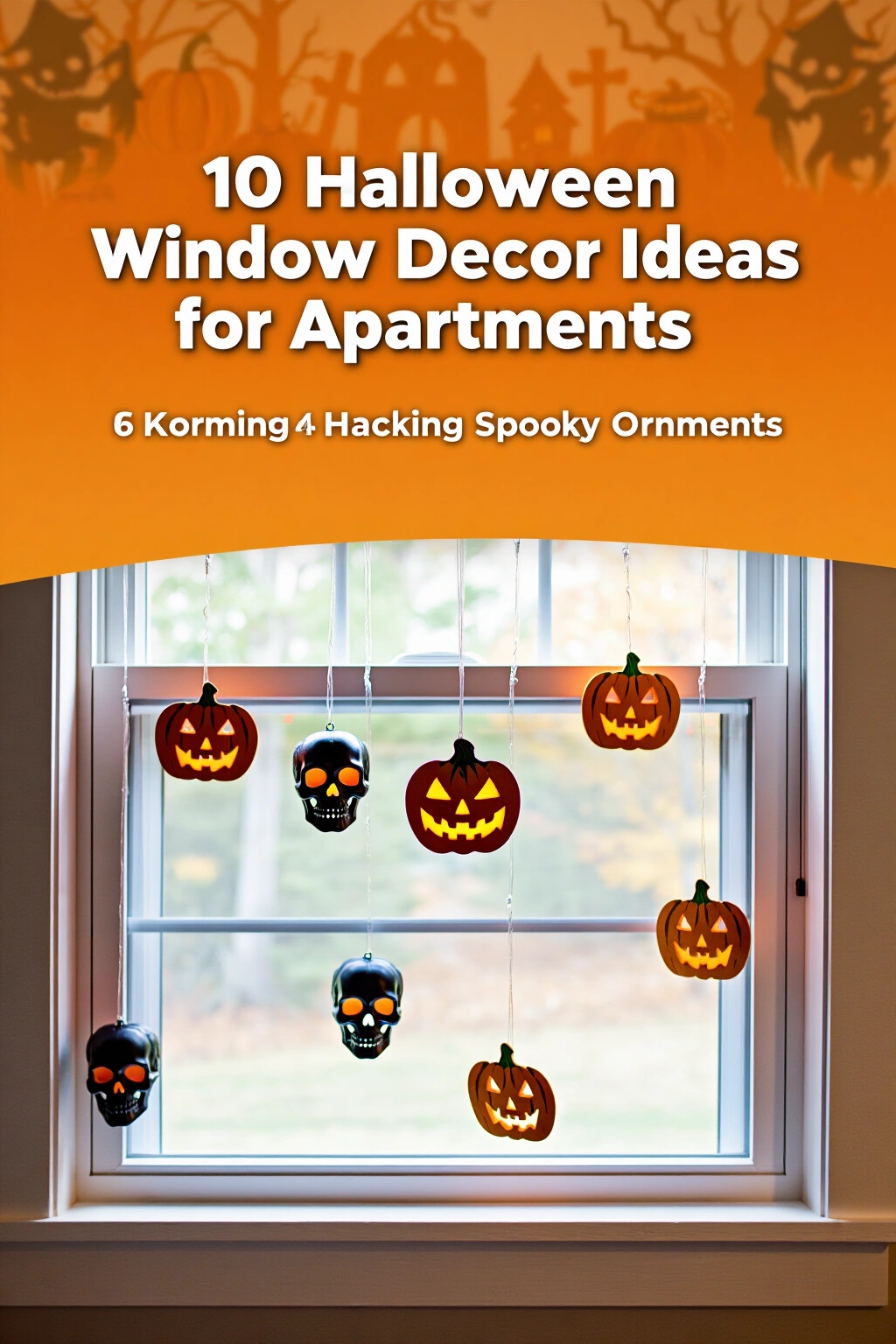 AI-created concept showing hanging spooky ornaments