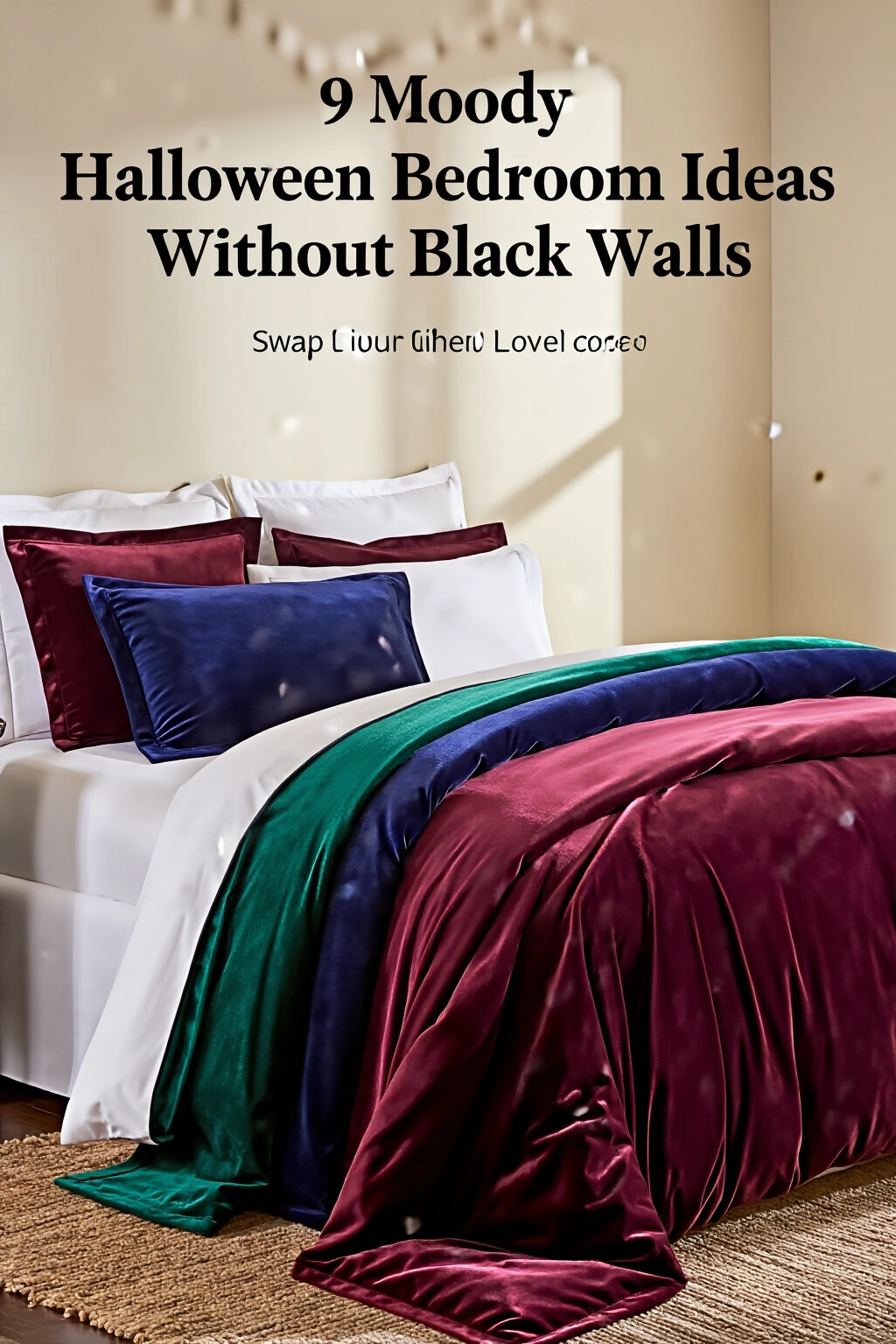 AI-created concept showing velvet bedding sets