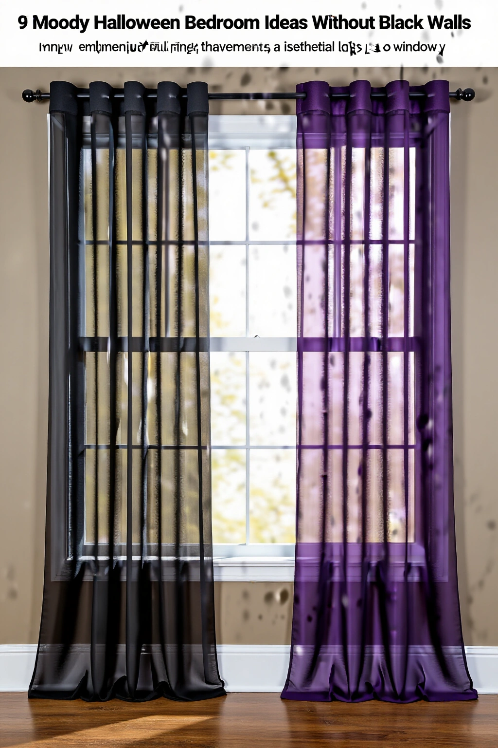 AI-created concept showing layered sheer curtains