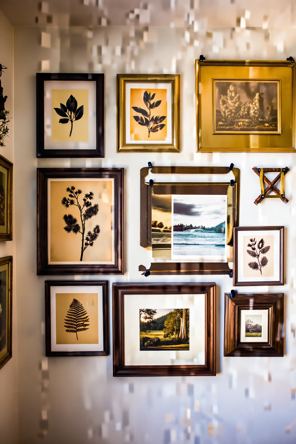 AI-created concept showing vintage-inspired gallery wall