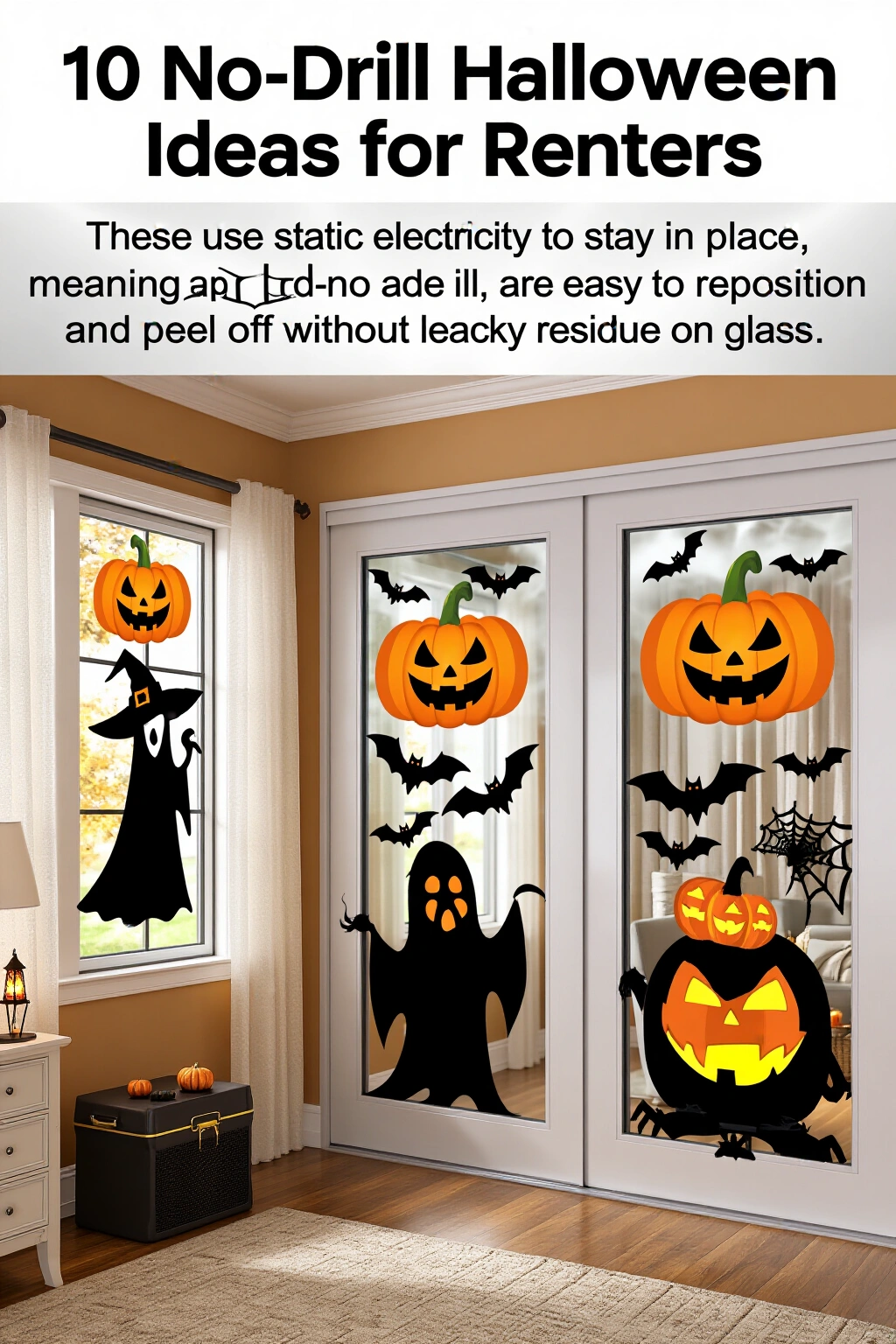 AI-created concept showing static cling window decals