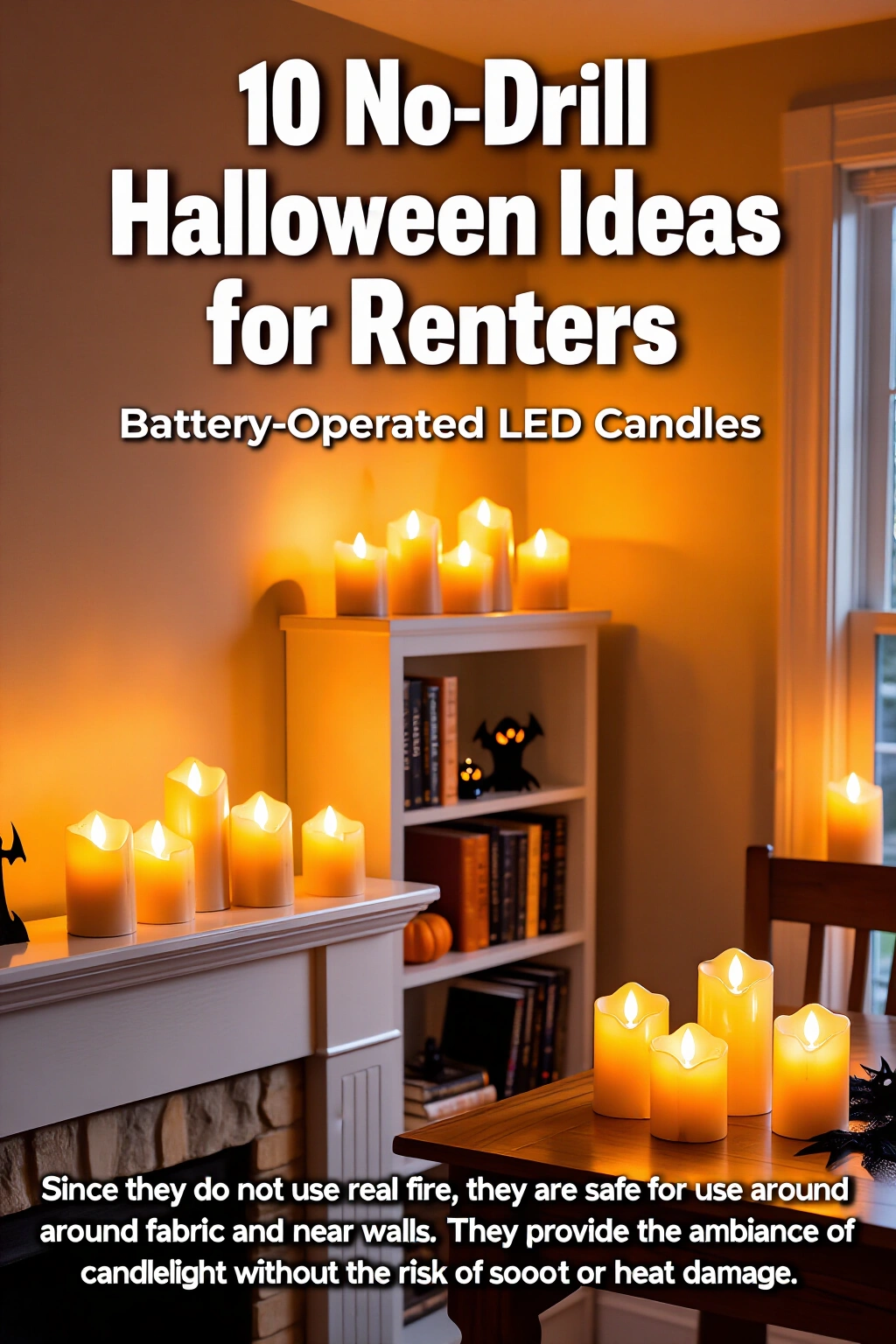 AI-created concept showing battery-operated led candles