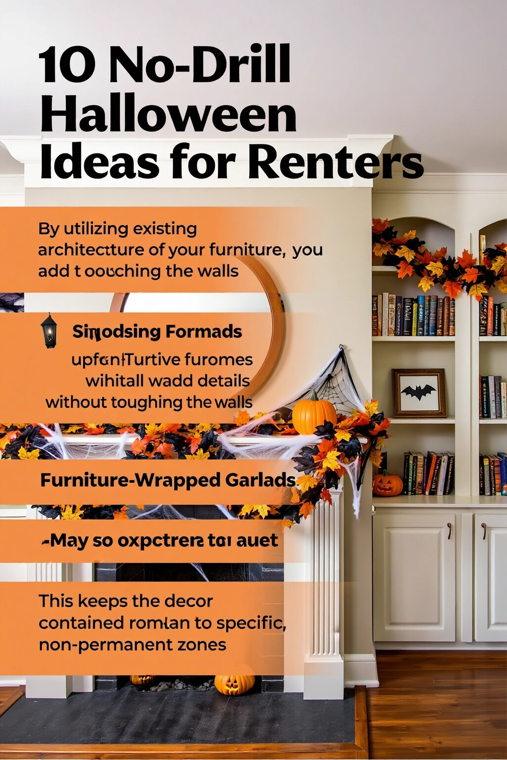 AI-created concept showing furniture-wrapped garlands