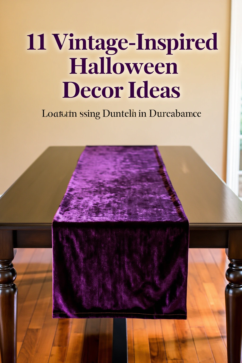AI-created concept showing velvet table runners