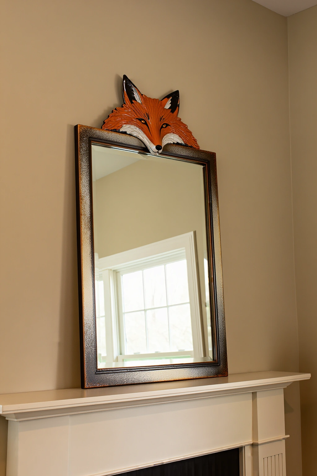 AI-created concept showing foxed mirror accents