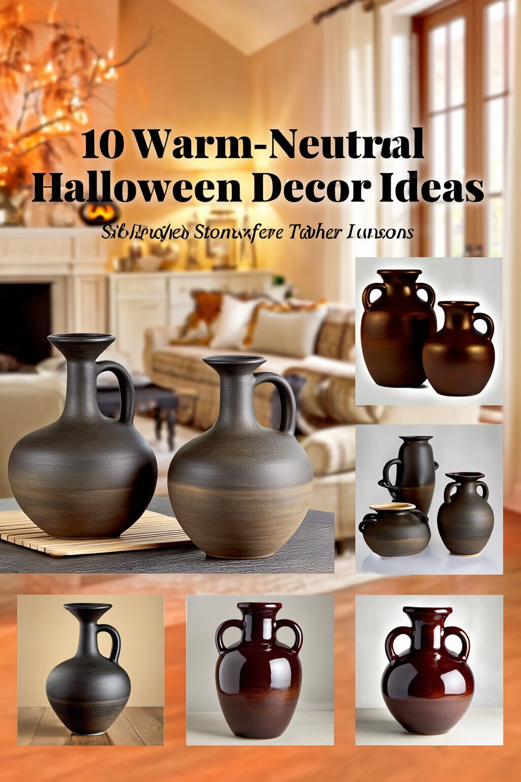 AI-created concept showing dark stoneware vessels