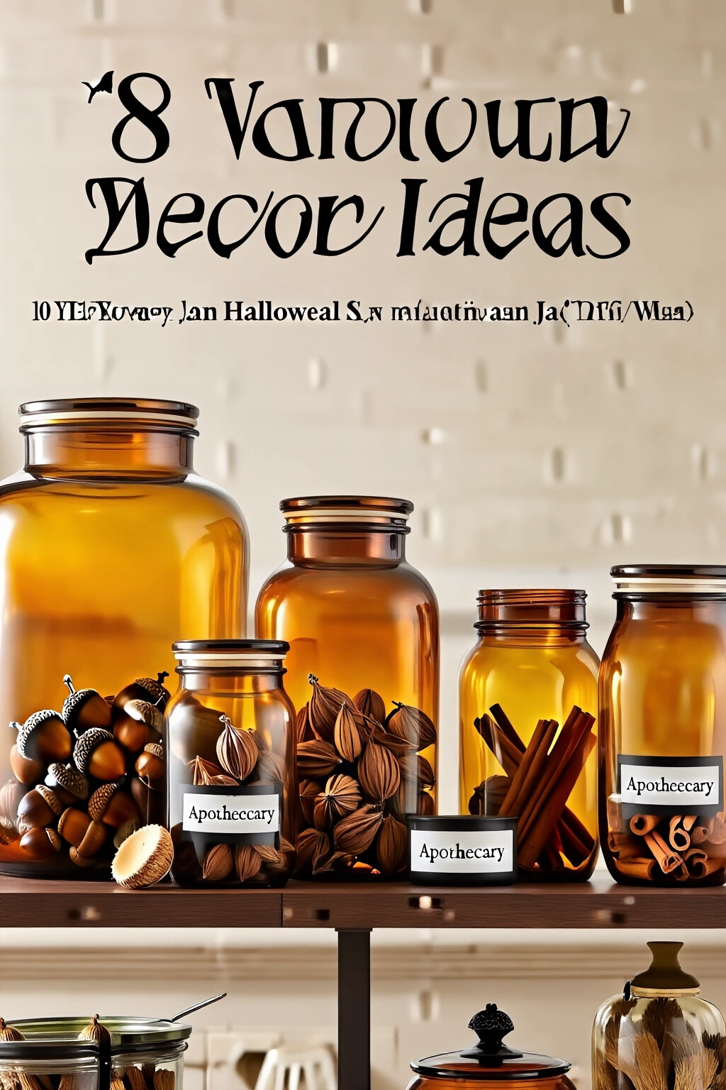 AI-created concept showing apothecary jar displays
